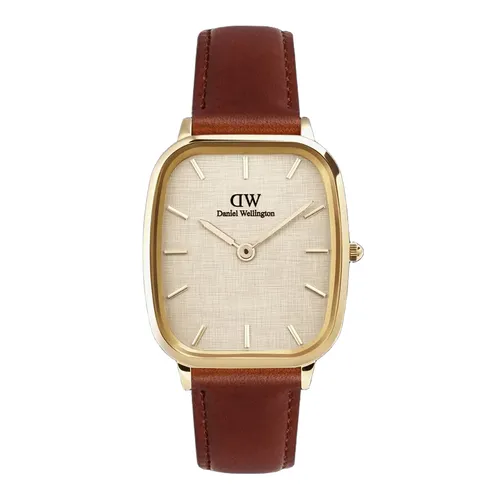 Đồng Hồ Unisex Daniel Wellington Marlon St Mawes Linen Màu Vàng Nâu