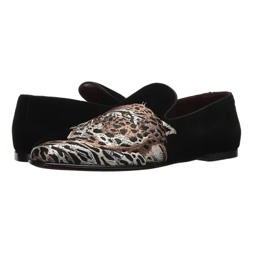 Giày Lười Nam Dolce Gabbana D&G Evening Slipper Loafer Black Men's Shoes Màu Đen Size 39