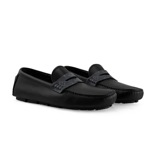 Giày Lười Nam Louis Vuitton LV Monza Moccasin 1AIYL0 Màu Đen Size 40
