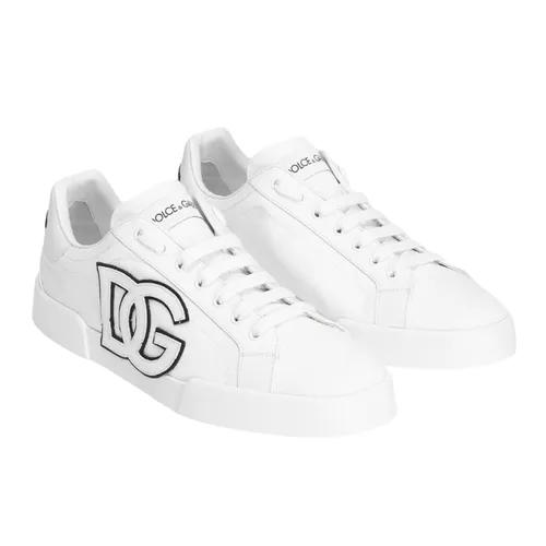 Giày Sneaker Nam Dolce & Gabbana D&G White Portofino Sports Shoes CS2343 AE629 8T907 Màu Trắng Size 40