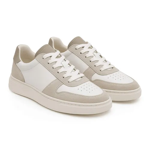 Giày Sneaker Nam Duca Di Morrone IVAN_CAM_BIANCO Màu Be Trắng Size 40