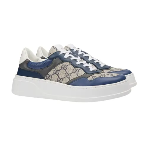 Giày Sneaker Nam Gucci GG Sneaker Blue Beige‎669582-UPGB0-4273 Màu Xanh Trắng Size 41