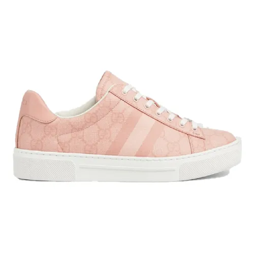 Giày Sneaker Nữ Gucci Ace With Web Pink 812026-FAD2A-8741 Màu Hồng Size 36