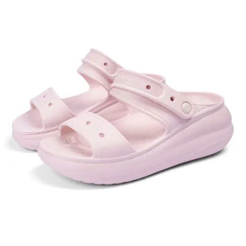 Giày Sục Nữ Crocs Women's Classic Crush Sandal Rose Quartz Màu Hồng Size 35