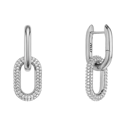 Khuyên Tai Nữ Daniel Wellington Crystal Link Earrings DW00400612 Màu Bạc 27.5mm