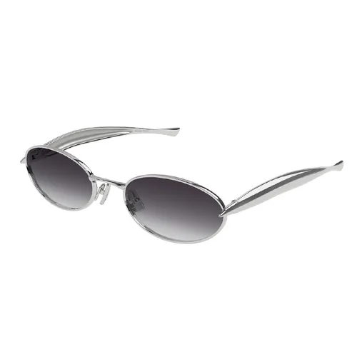Kính Mát Bottega Veneta Sunglasses BV1386S 003 Màu Xám/Bạc
