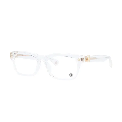 Kính Mắt Cận Unisex Chrome Hearts Gittin Any A Crys 18KGP Màu Trắng
