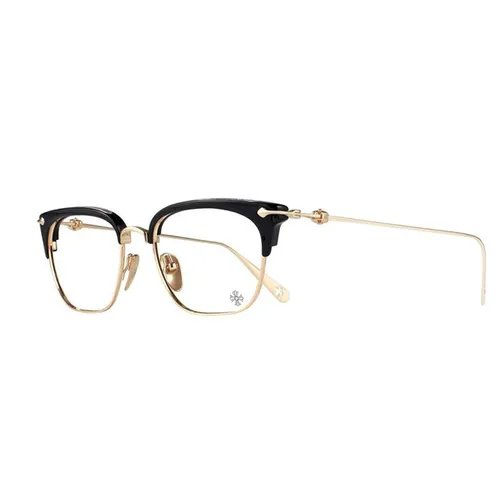 Kính Mắt Cận Chrome Hearts Sluntradiction (54) Black/Gold Plated Màu Đen