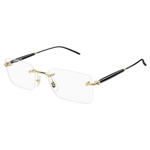 Kính Mắt Cận Montblanc Eyeglasses MB0411O 001 Màu Vàng Gold/Đen