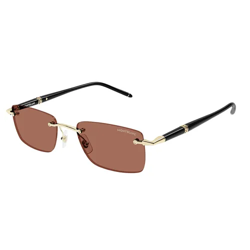 Kính Mát Montblanc Sunglasses MB0344S 007 Màu Cam/Gold