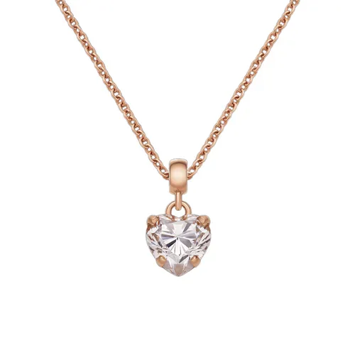 Mặt Dây Chuyền Daniel Wellington Heart White Crystal Charm RG Màu Vàng Hồng