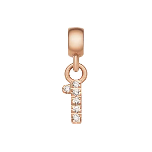 Mặt Dây Chuyền Daniel Wellington Zirconia - Crystal Number Charm Rose Gold Màu Vàng Hồng (Số 1)