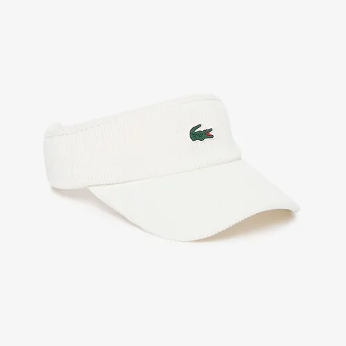 Mũ Lacoste Golf Corduroy Visor RK345E-54N 70V Màu Trắng