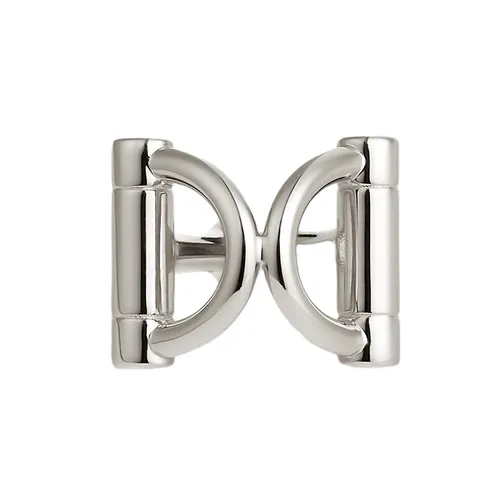Nhẫn Cài Khăn Nữ Hermès Mini Double D Twilly Ring Màu Bạc