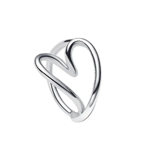 Nhẫn Nữ Pandora Organically Shaped Heart Ring Sterling Silver 193288C00 Màu Bạc Size 52