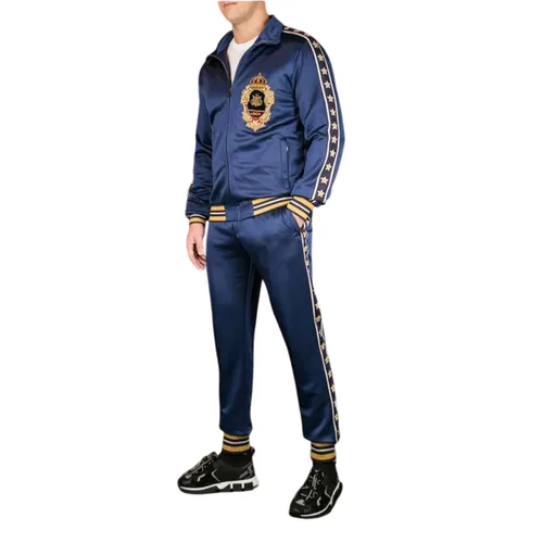 Bộ Quần Áo Nỉ Dolce & Gabbana D&G Pantalons Màu Xanh Blue Size 44