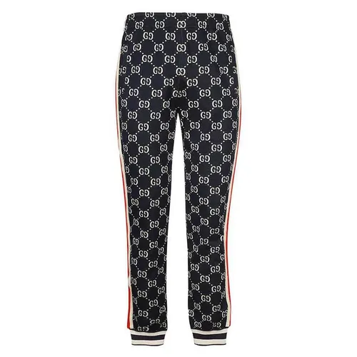 Quần Dài Nam Gucci GG Jacquard Jogging Pant Navy 496920 X9V05 4245 Màu Xanh Navy Size XS