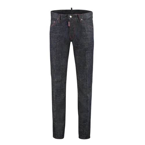 Quần Jean Nam Dsquared2 Blue With Logo Printed Cool Guy Fit S74LB0948 S30485 470 Màu Đen Size 44