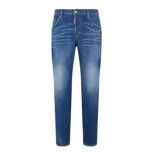 Quần Jean Nam Dsquared2 Stretch Cotton Skinny Fit S74LB1471 S30342 470 Màu Xanh Size 44