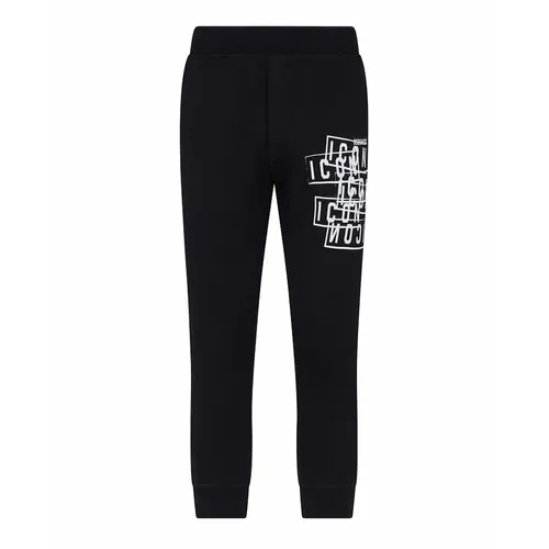 Quần Nỉ Nam Dsquared2 Icon Stamps Ski Fit Sweatpants Màu Đen Size XS