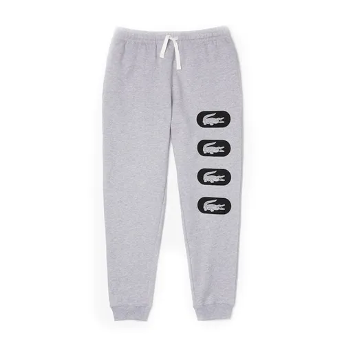 Quần Nỉ Nam Lacoste Crocodile Print Fleece Joggers XH7063-51 CCA Màu Ghi Xám Size 3
