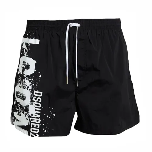 Quần Short Nam Dsquared2 Logo Printed Swim D7B645420ISA01 Màu Đen Size 46