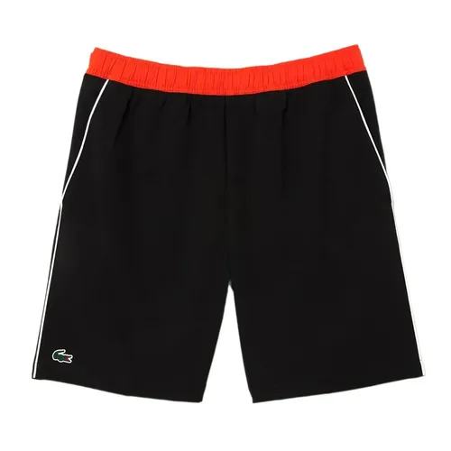 Quần Short Nam Lacoste Black Stretch Fabric Tennis Shorts GH1086 53N QXI Màu Đen Size 3