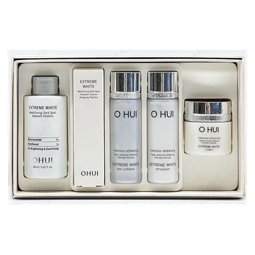 Set Dưỡng Da Ohui Extreme White MelaToning Dark Spot Ampoule Essence 5 Món
