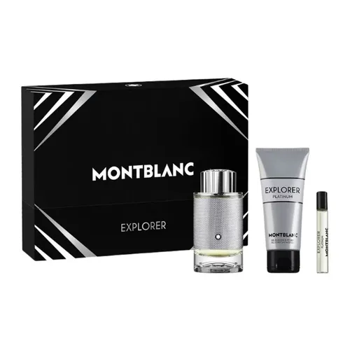 Set Nước Hoa Nam Montblanc Explorer Platinum EDP 3 Món (EDP 100ml + 7.5ml + Shower Gel 100ml)