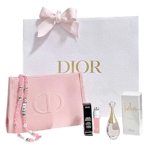 Set Nước Hoa Nữ Dior J'adore EDP + Son Dior Mini 001 (5 Món)