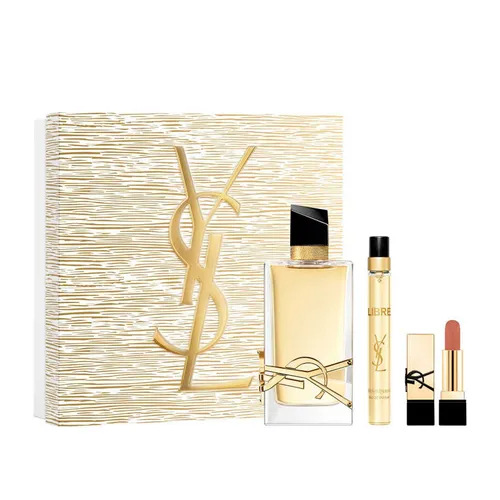 Set Nước Hoa Nữ Yves Saint Laurent YSL Libre EDP + Rouge Pur Couture Holida 3 Món (EDP 90ml + EDP 10ml + Son NM Nu Muse Mini)