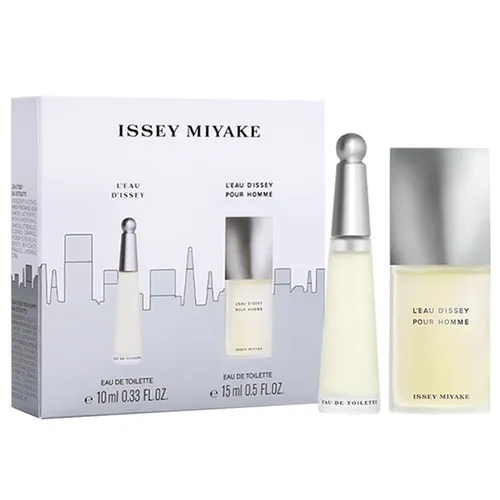 Set Nước Hoa Unisex Issey Miyake L'Eau D'Issey Pour Homme EDT 15ml + Dissey EDT10ml