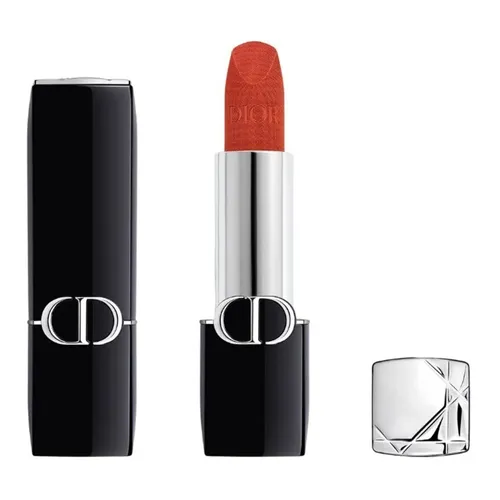 Son Lì Dior Rouge Dior Couture Lipstick Velvet Finish 840 Rayonnante Màu Đỏ Cam Đất