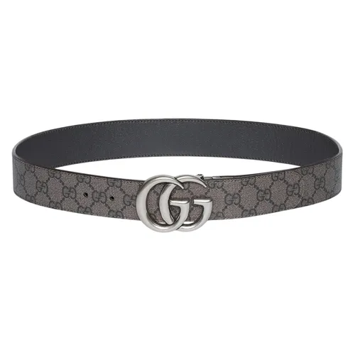Thắt Lưng Nam Gucci GG Marmont Reversible Belt ‎627055 UULBN 1244 Màu Xám Đen Size 90