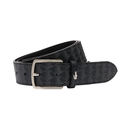 Thắt Lưng Nam Lacoste Blend Monogram Print Belt RC4073 Màu Đen Size 120