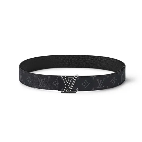 Thắt Lưng Nam Louis Vuitton LV Initiales 40mm Reversible Belt M0157T Màu Đen Xám Size 100