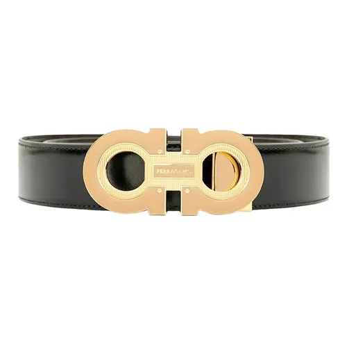 Thắt Lưng Nam Salvatore Ferragamo Gold Logo Black 670128-0772394 Màu Đen Size 95