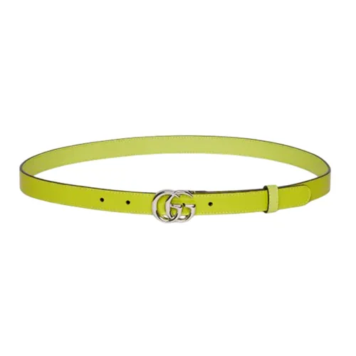 Thắt Lưng Nữ Gucci Emboss With Initials GG Marmont Thin Belt ‎409417 0YA0Y 3520 Màu Xanh
