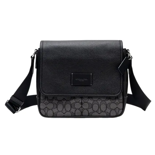Túi Đeo Chéo Nam Coach Sprint Map Bag Signature Charcoal Black Màu Đen