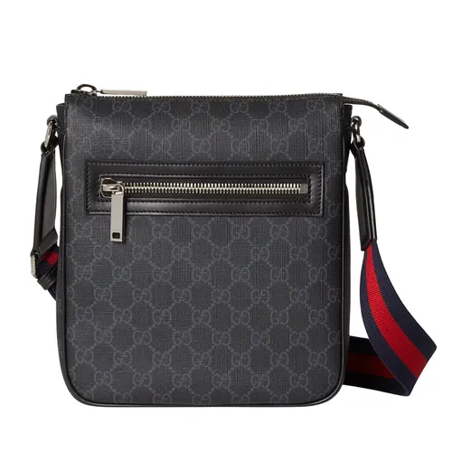 Túi Đeo Chéo Nam Gucci GG Black Small Messenger Bag 792082 FADJA 1042 Màu Đen