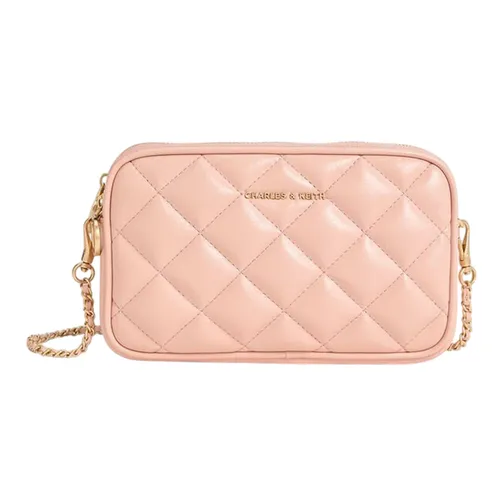 Túi Đeo Chéo Nữ Charles & Keith CNK Mini Apfra Quilted CK2-00151408 Màu Hồng