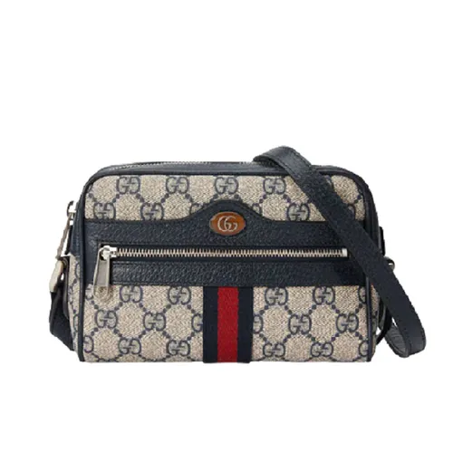 Túi Đeo Chéo Nữ Gucci Ophidia GG Mini 517350-96IWN-4076 Màu Xám/Xanh