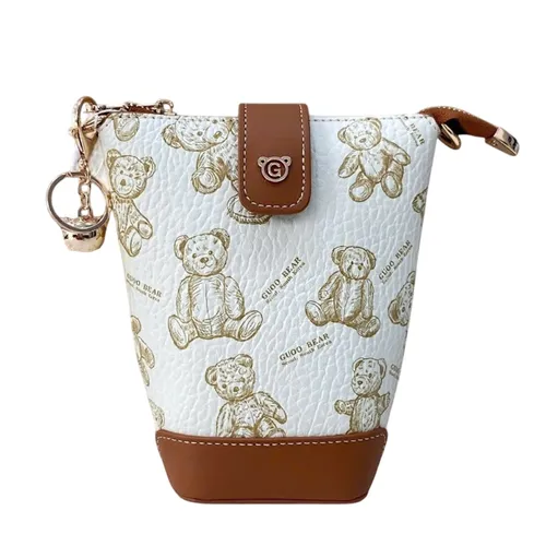 Túi Đeo Chéo Nữ Guoo Bear Bag GU1223-1910 Màu Trắng
