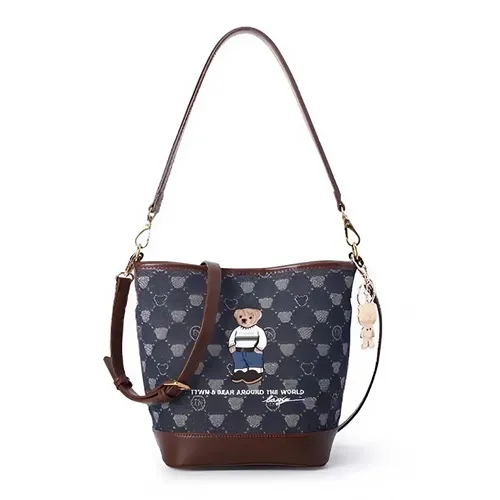 Túi Đeo Chéo Nữ Guoo Bear Crossbody Bag GU8004-28220 Màu Xanh - Nâu