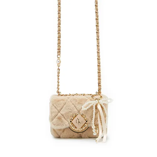 Túi Đeo Chéo Nữ Lyn Nico Fur Micro Crossbody Bag - Beige L25FBWA090 Màu Be