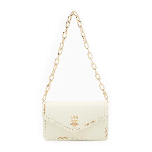 Túi Đeo Chéo Nữ Lyn Re-Edit Stitched Wallet On Chain - Ivory L25FWWA022 Màu Trắng Kem