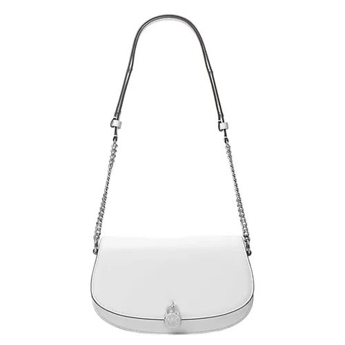 Túi Đeo Chéo Nữ Michael Kors MK Mila Medium Leather Messenger Bag 35T5SIMM8L Màu Trắng