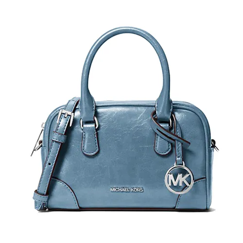 Túi Đeo Chéo Nữ Michael Kors MK Thompson Extra-Small Distressed Convertible Satchel 35F5S7OC0Y Màu Xanh Blue