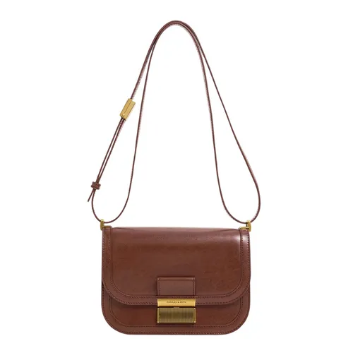 Túi Đeo Vai Nữ Charles & Keith CNK Charlot Bag Dark Brown CK2-80782444 Màu Nâu