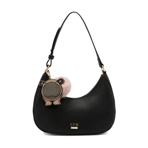 Túi Đeo Vai Nữ Lyn Moo Moo Shoulder Bag - Black L25FBWB056 Màu Đen